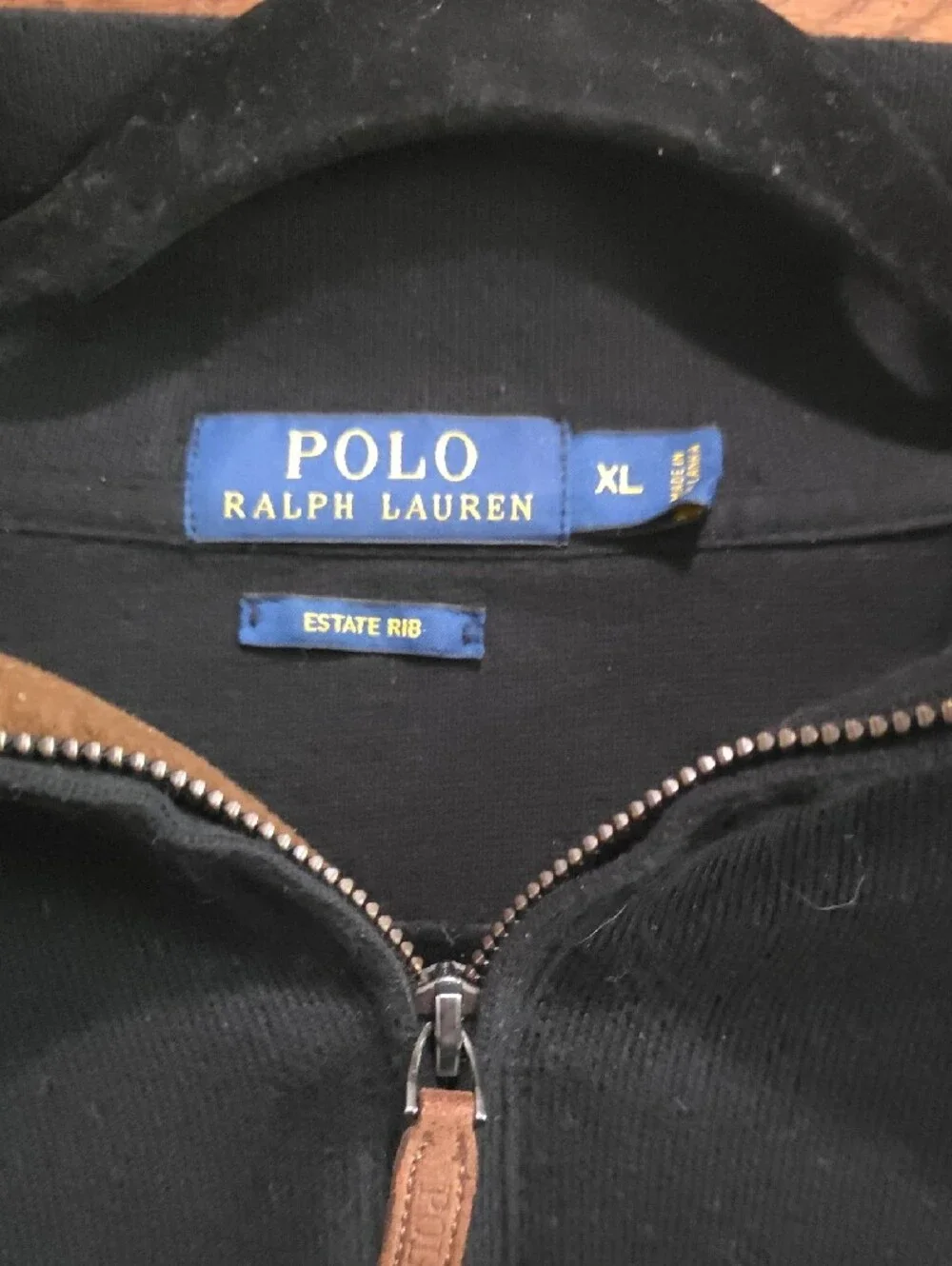 Polo by Ralph Lauren Black Quarter-Zip Pullover Sweater